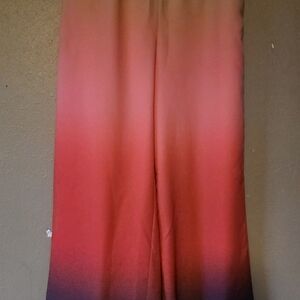 New York & Company Red to Black Ombre Wide Leg Pants